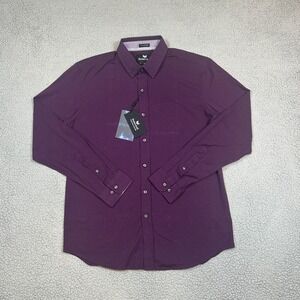 NWT Buttercloth Shirt Large Igliston Icy Cotton Long Sleeve Stretch Winter Plum